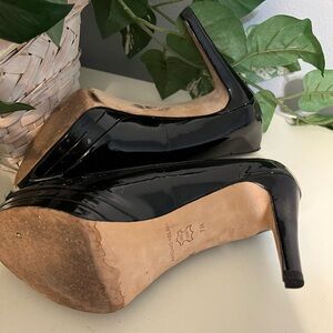 Black with bow heels